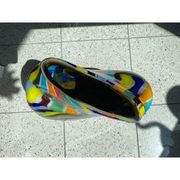 Modern multicolored vase in murano glass