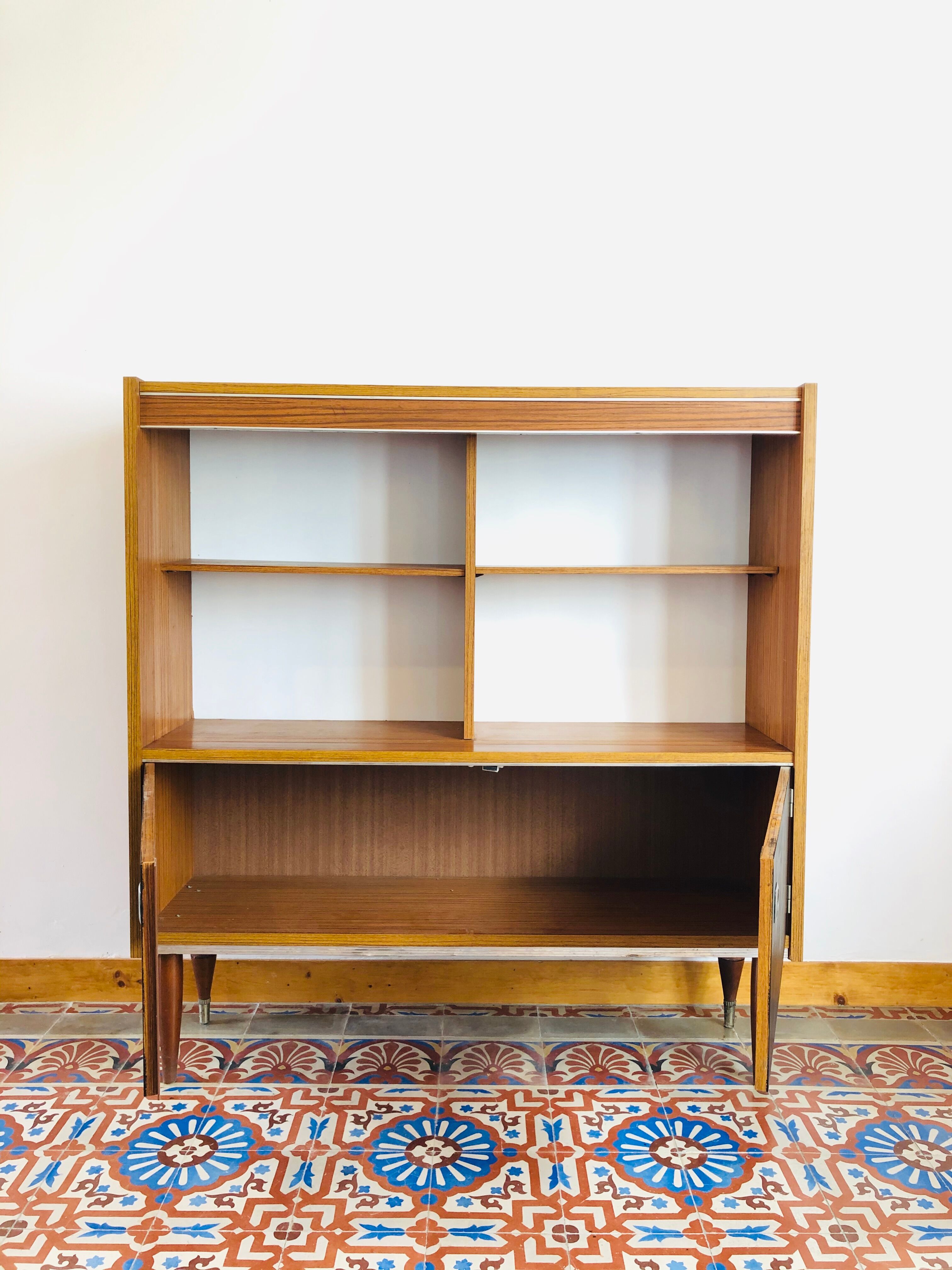Vintage teak library 1960