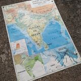 Ancienne carte mdi union indienne pakistan ceylan/japon economique