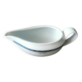 Saucier Porcelain from Sologne – geometric blue decoration – excellent condition