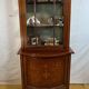Stunning Antique Edwardian Inlaid Mahogany Bow-Front Silver Display Cabinet