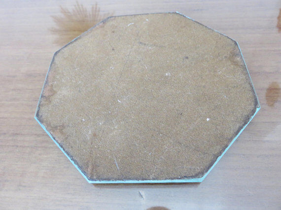 Set of 2 bevelled octagonal mirrors 50/60s