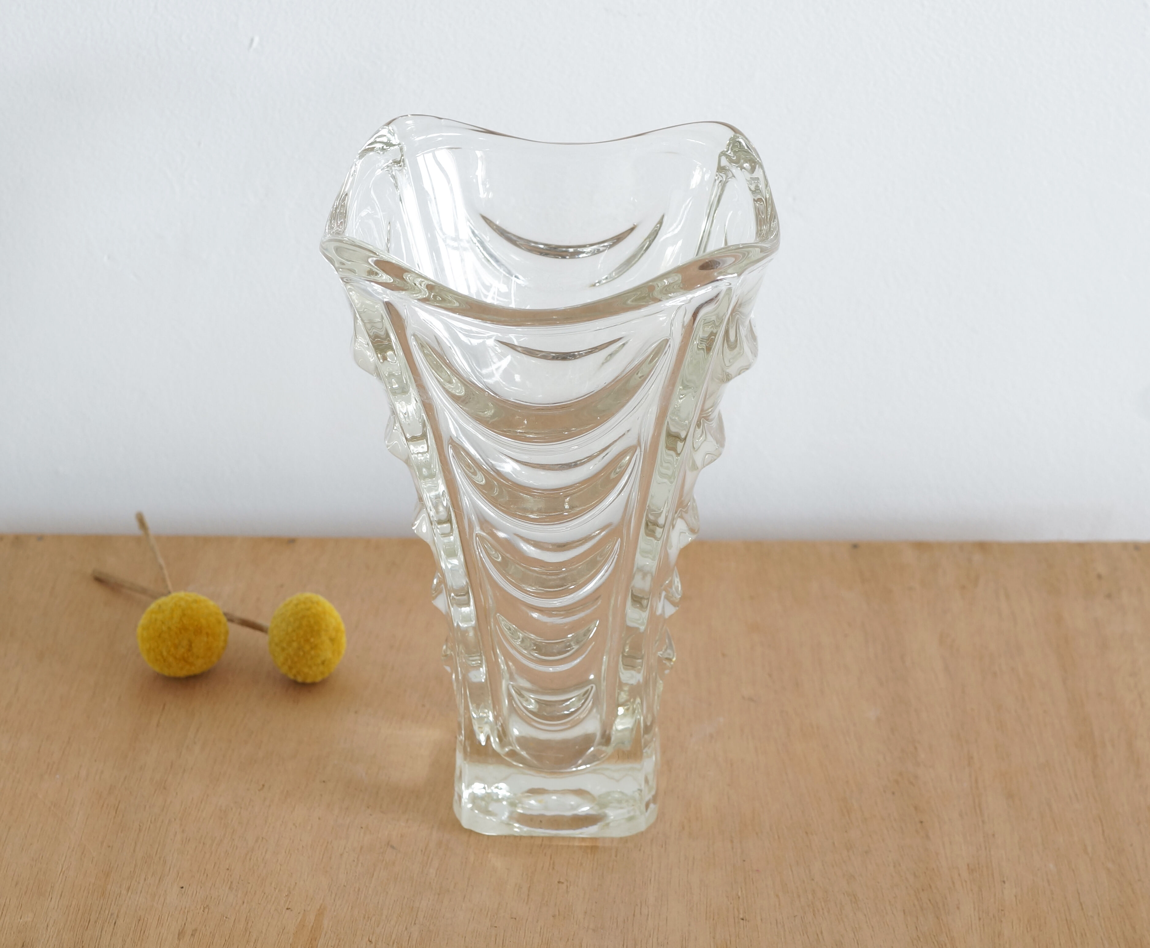 Vintage molded glass vase