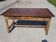 Old farmhouse table made entirely of restored solid oak.