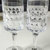 Set of 7 wine glasses. Peill & Putzler. Granada model. Crystal.