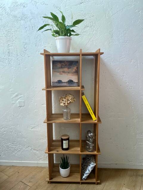 Regain homemade pine bookcase shelf