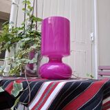 Vintage fuchsia opaline lamp