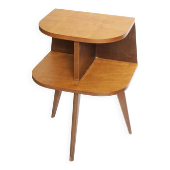 Wooden tripod bedside table