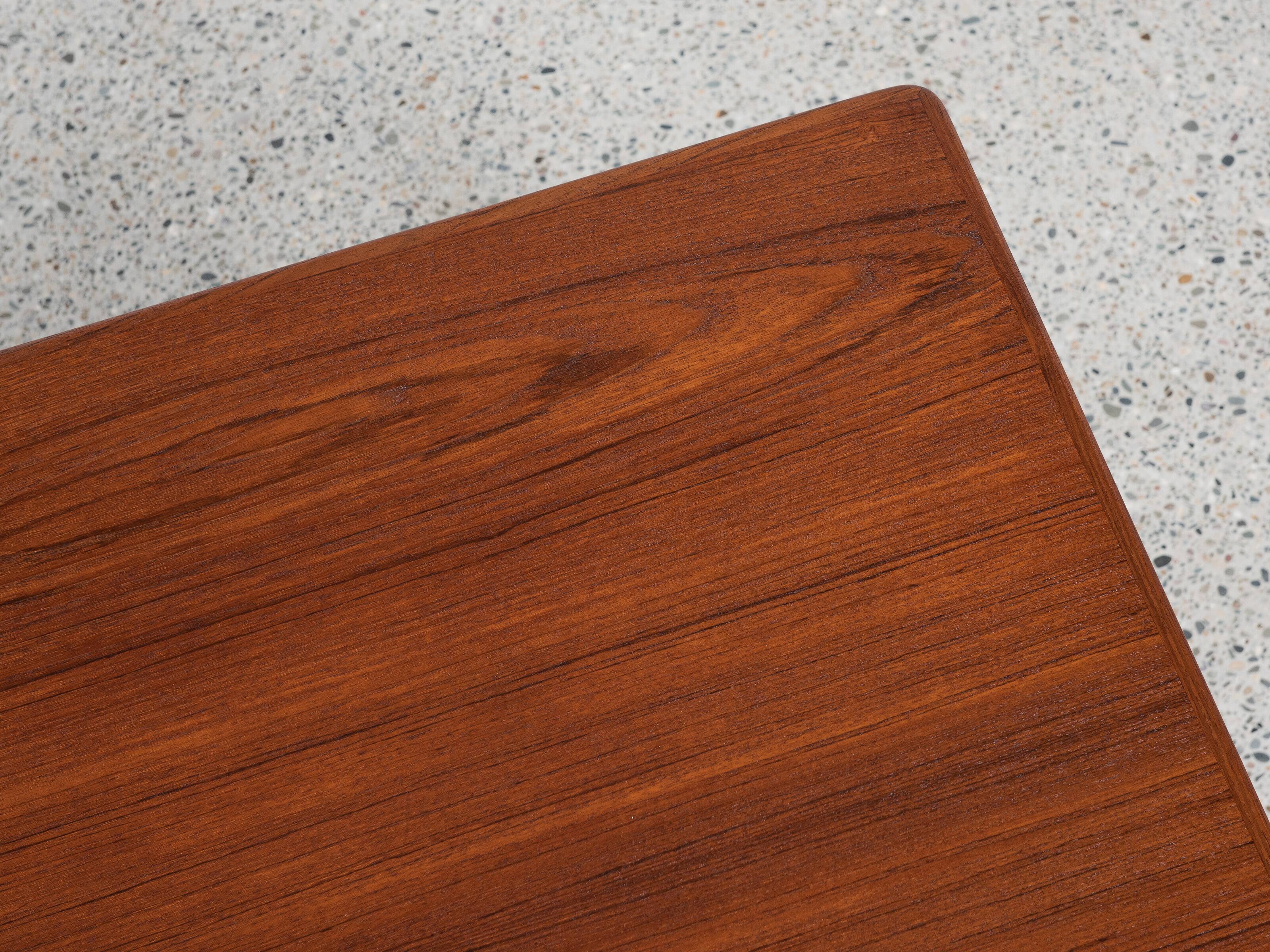 Midcentury Danish smaller dining table in teak by Christian Linneberg 1960s