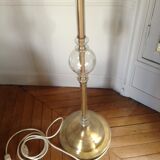 Lampadaire en bronze et cristal