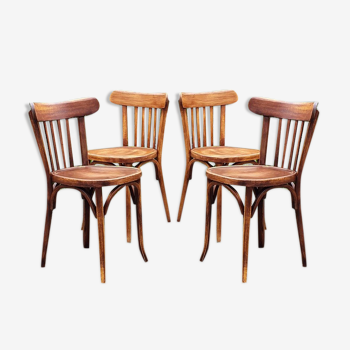 Set 4 chairs bistro Baumann n°108 years 50