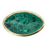 Ashtray or empty pocket in malachite and bronze