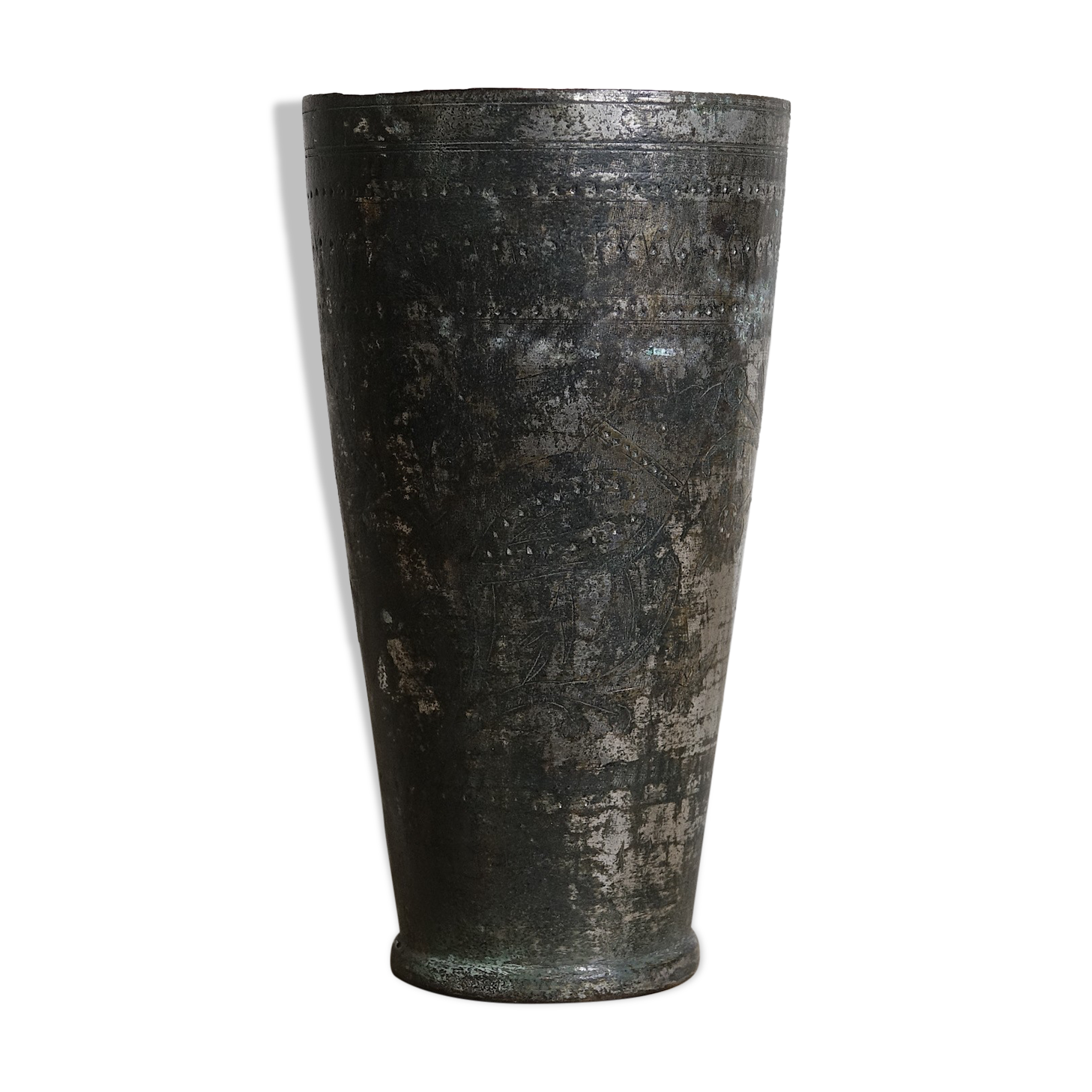 Antique brass lassi glass