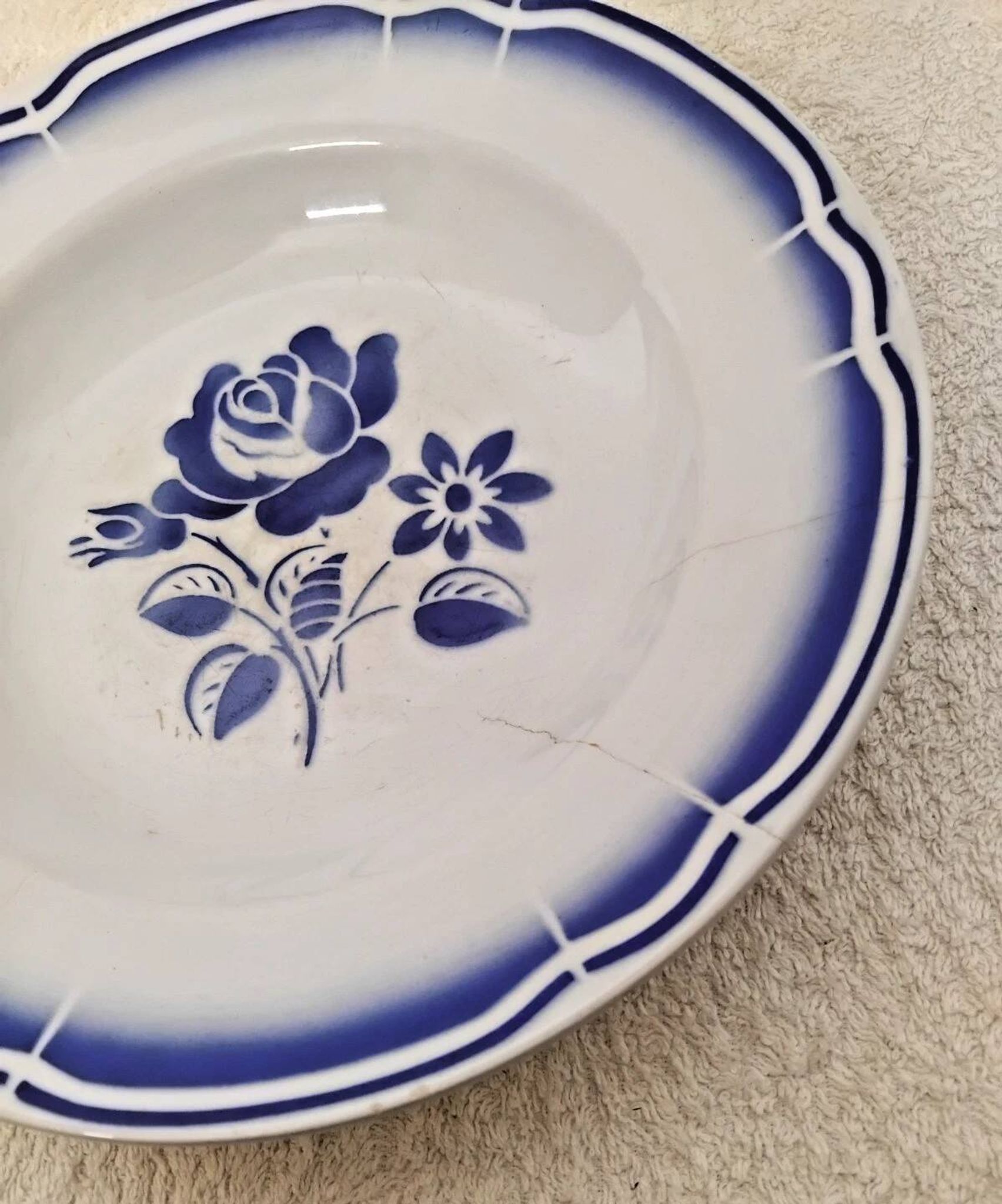 Ancienne Assiette Creuse Badonviller Vintage