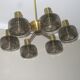 Large brass and glass chandelier by Hans-Agne Jakobsson, Sweden 1960s