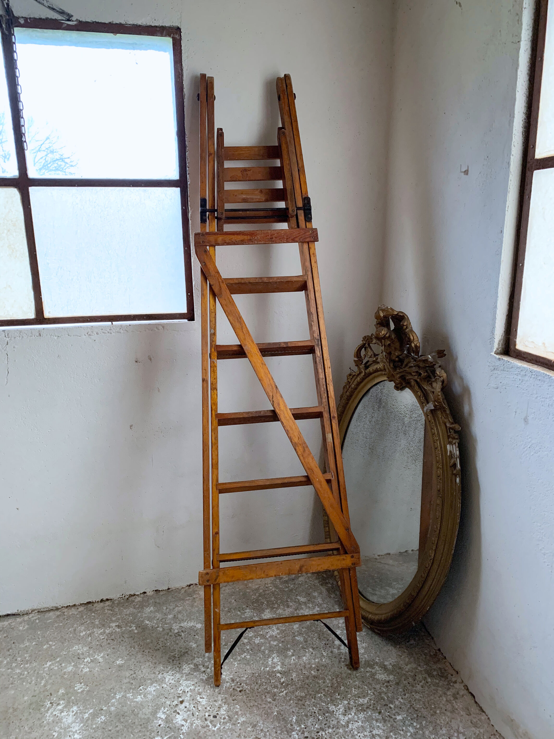 Former Slingsby wood workshop stepladder - 7 steps - english