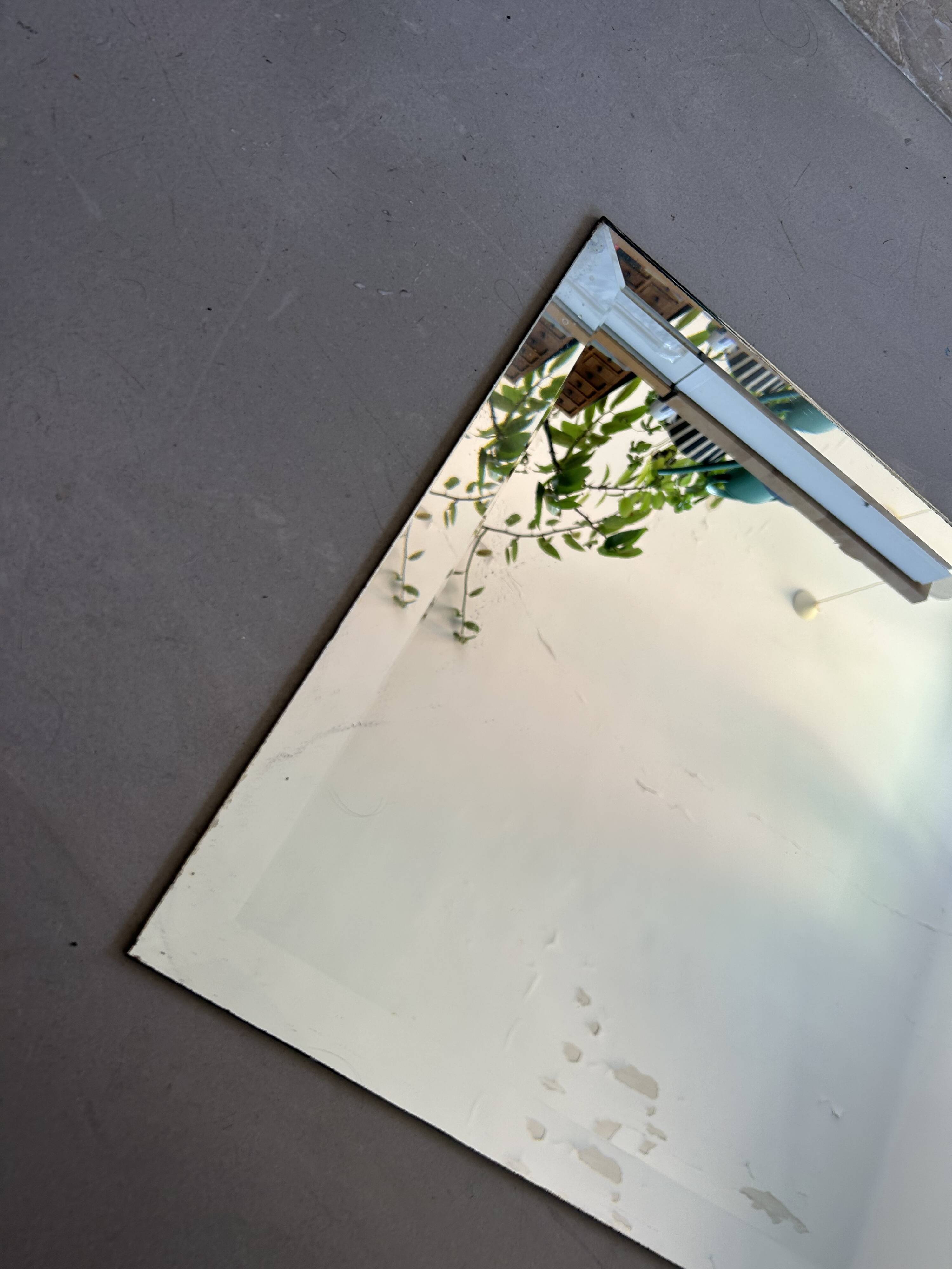 Bevelled full-length mirror, antique 45x141cm