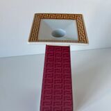 Meandre Versace candle holder for Rosenthal in glazed and gilded porcelain