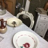 Hollow dish of round shape, made in France Digoin Sarreguemines