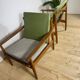 Pair of mid-century modern Danish armchairs in teak with customisable cushions – 1960