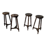 Oak bistro stools 1950