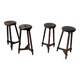 Oak bistro stools 1950