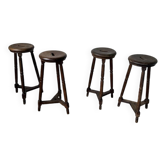Oak bistro stools 1950