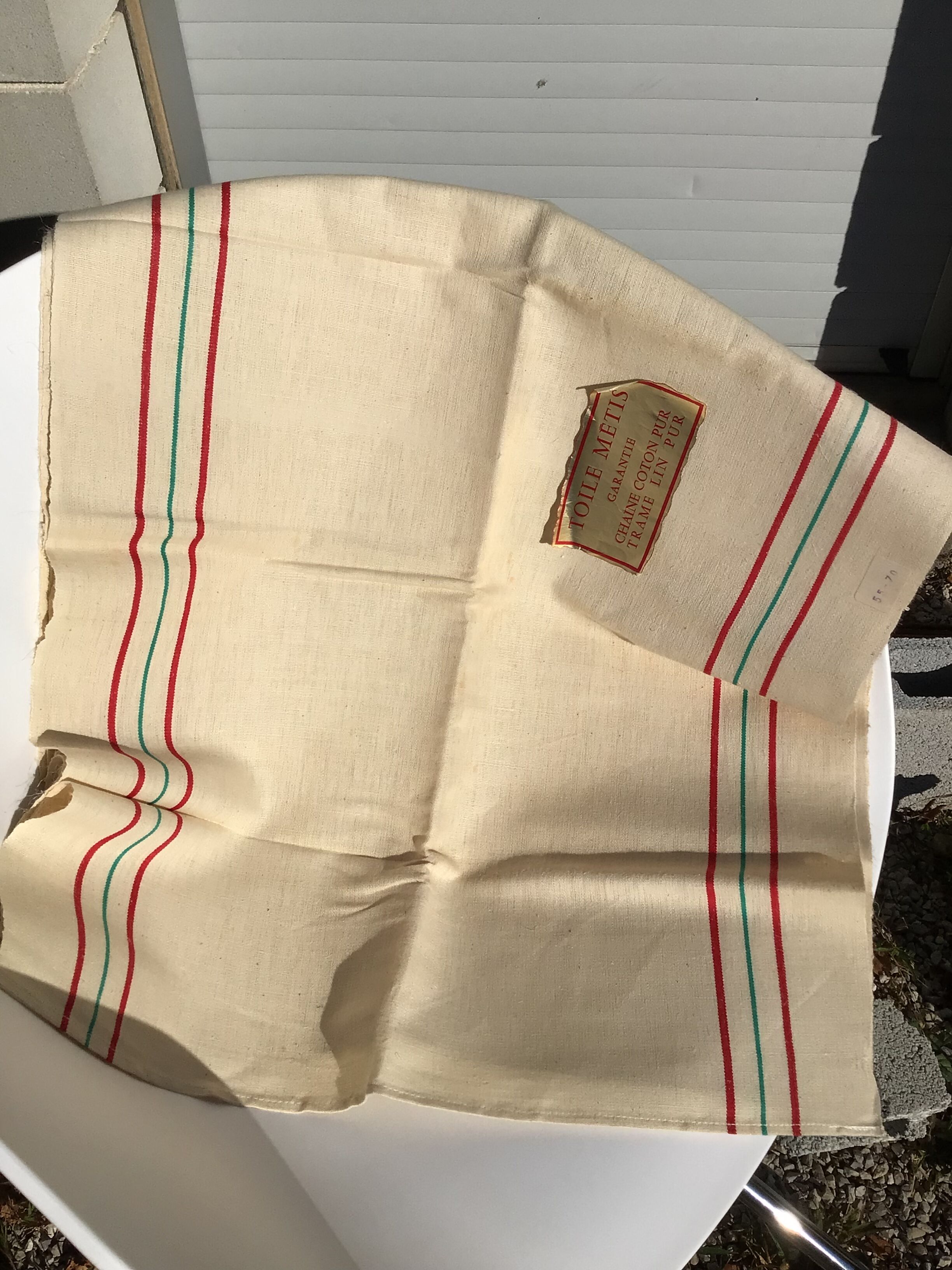 6 New old tea towels 55x70 métis