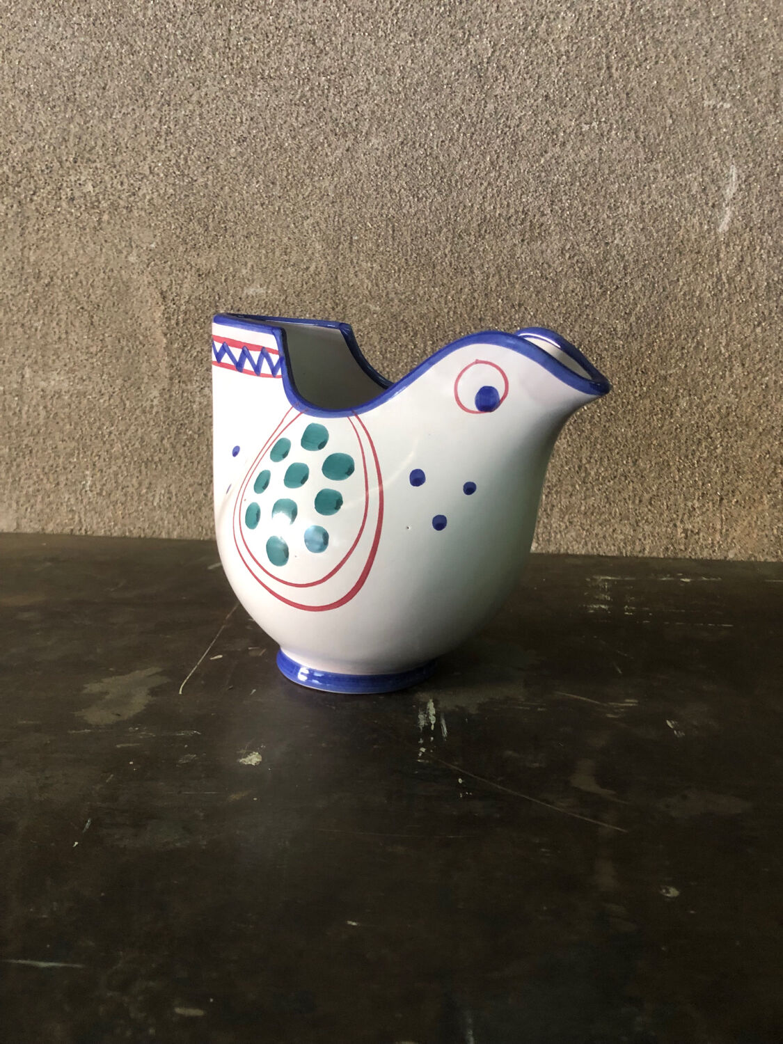 Antique Italian Solimene Ceramic Pitcher