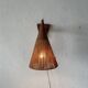 Teak wall lamp with natural ropes by Ib Fabiansen for Fog & Mørup, 1960s, Denmark.