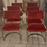 Milo Baughman (1923-2003), in the style of. Set of 6 chairs