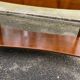 Vintage Scandinavian console in solid wood with glass, 103cm.