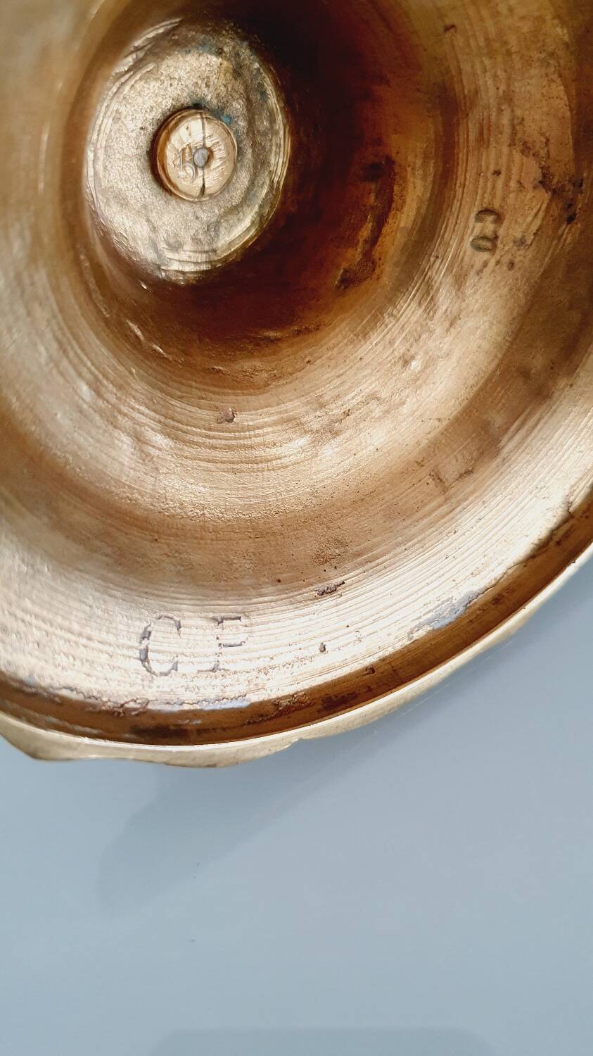 Pair of 19th century gilt bronze candlesticks - Château de Compiègne