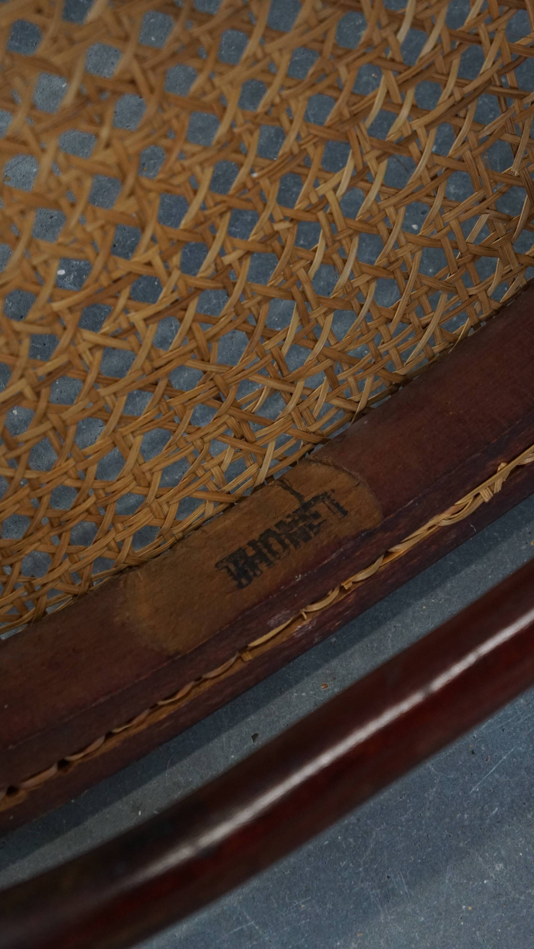 Original vintage Thonet design bistro chair with matte seat