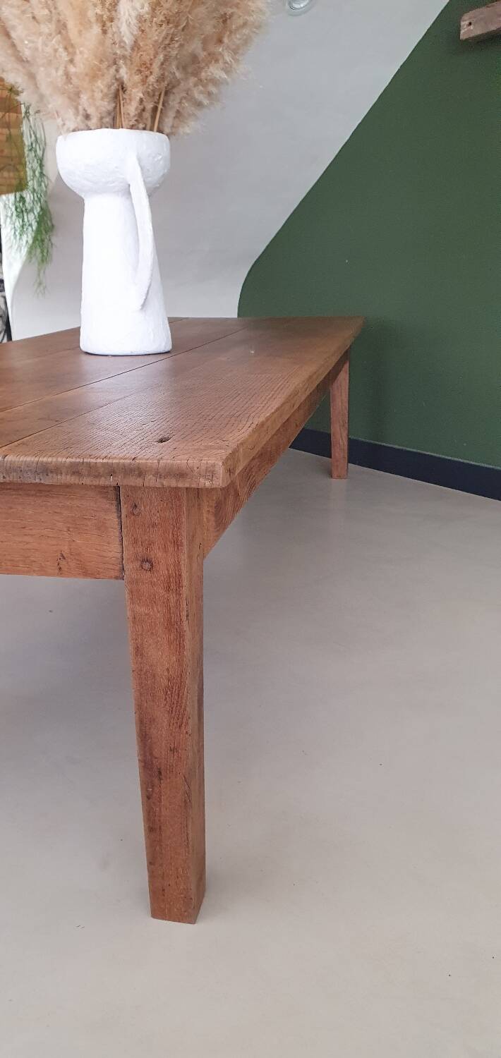 Grande table basse de ferme ancienne 220cm
