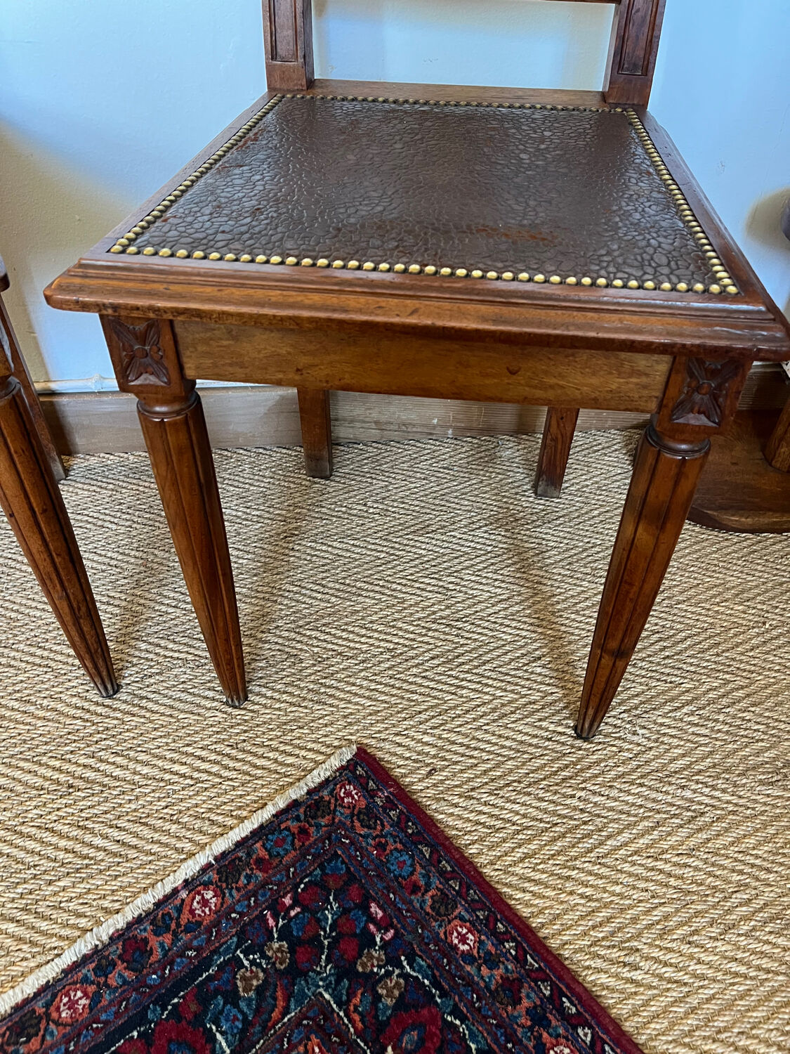 Pair of art deco style wooden chairs