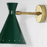 Paire d'appliques cocotte vert