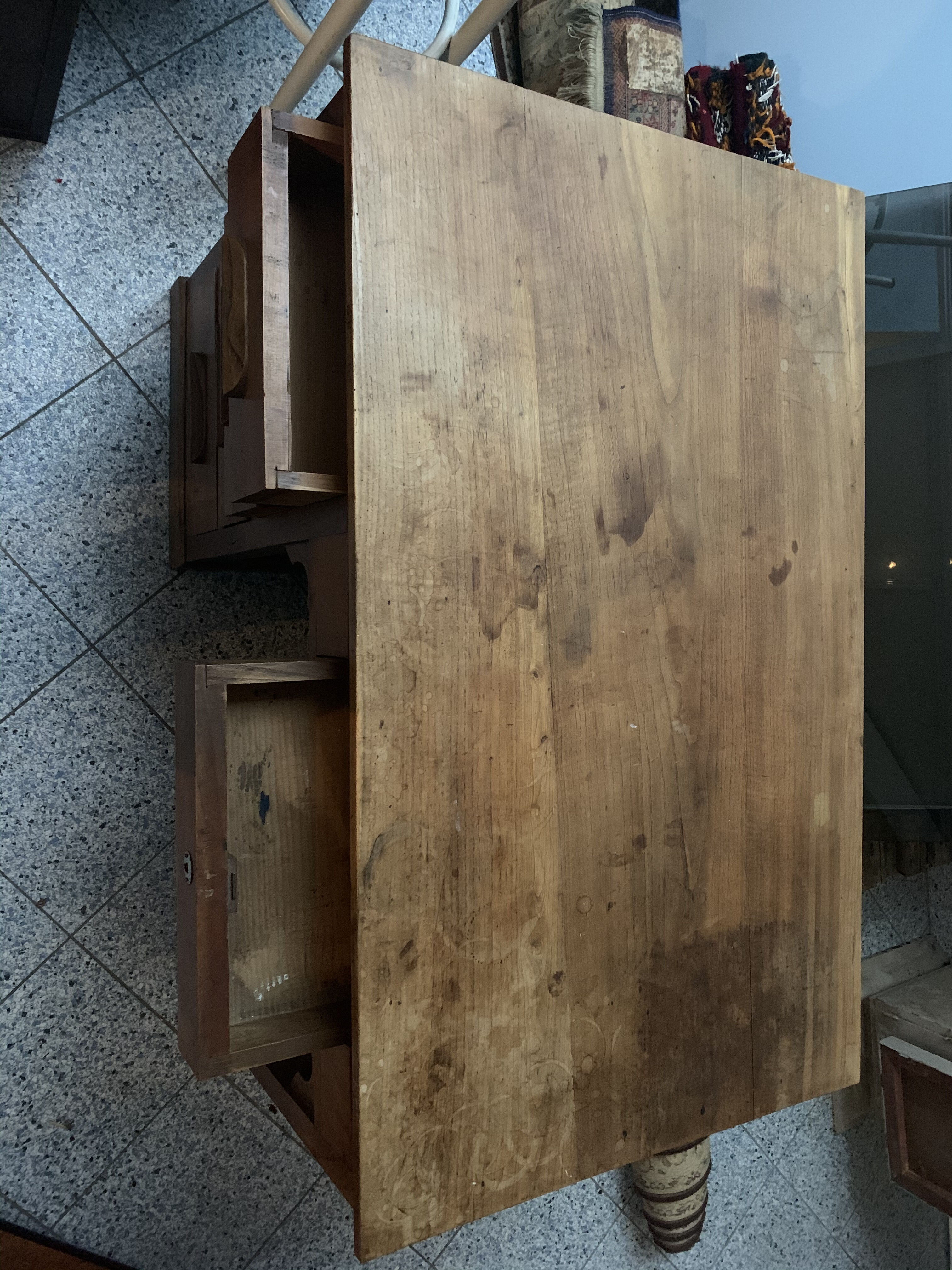 Vintage solid oak desk