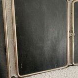 Vintage mirror 1930 triptych barber Le Solide Paris beveled - 25 x 59 cm