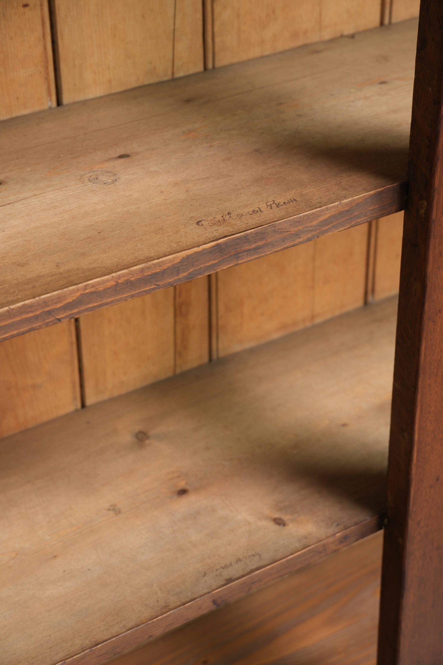 Antique English oak bookcase / shelving unit from the mid-19th century