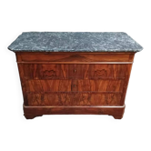 Commode Louis Philippe en noyer et ronce de noyer