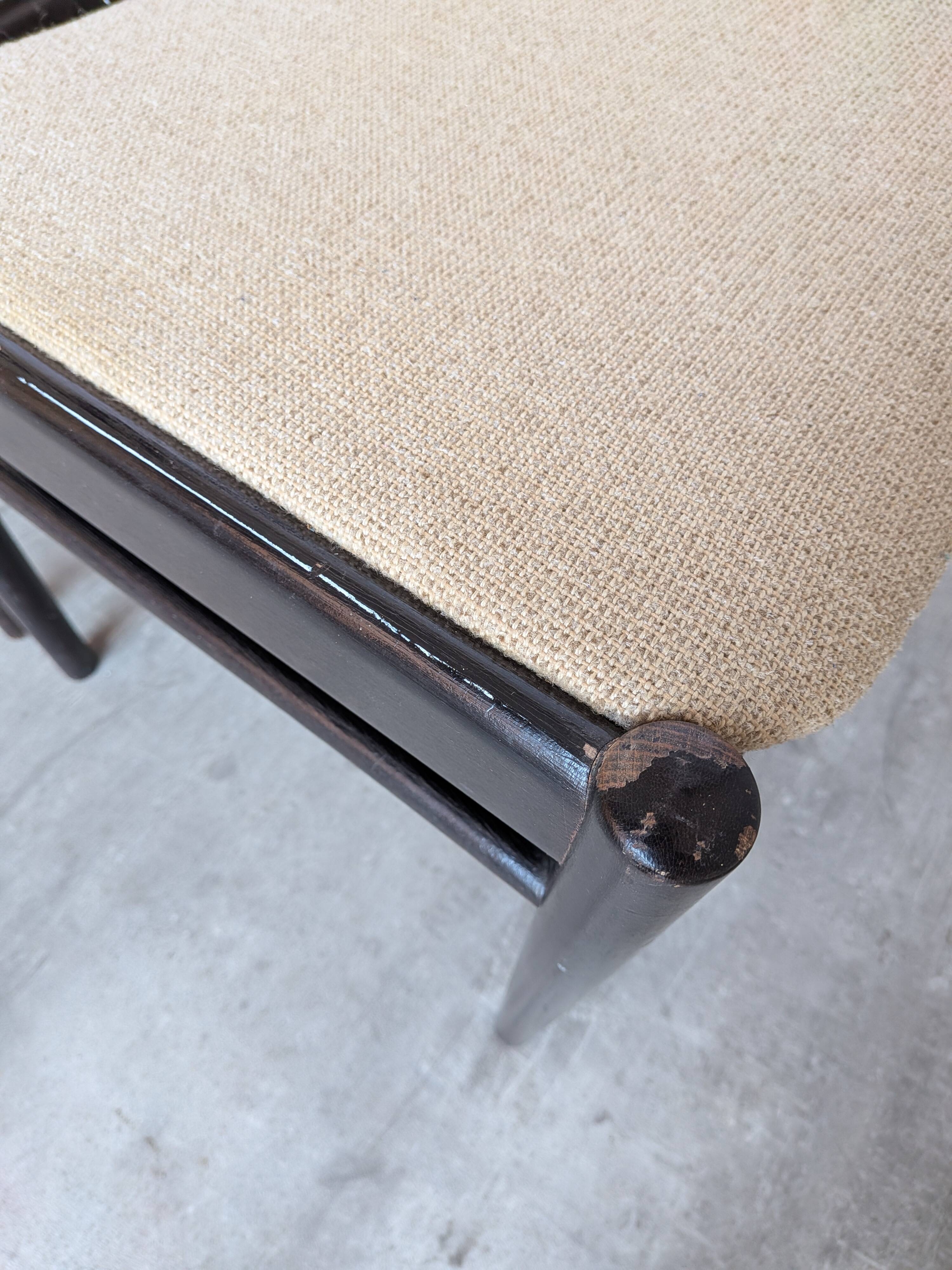 Ensemble de 6 chaises de salle à manger en bois de hêtre vintage / Style scandinave des années 50