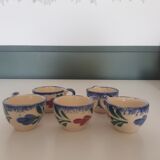 5 Quimper egg cups