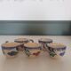 5 Quimper egg cups