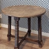 Side table turned wooden legs