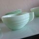 Six coffee cups and saucers in peppermint opaline 50/60