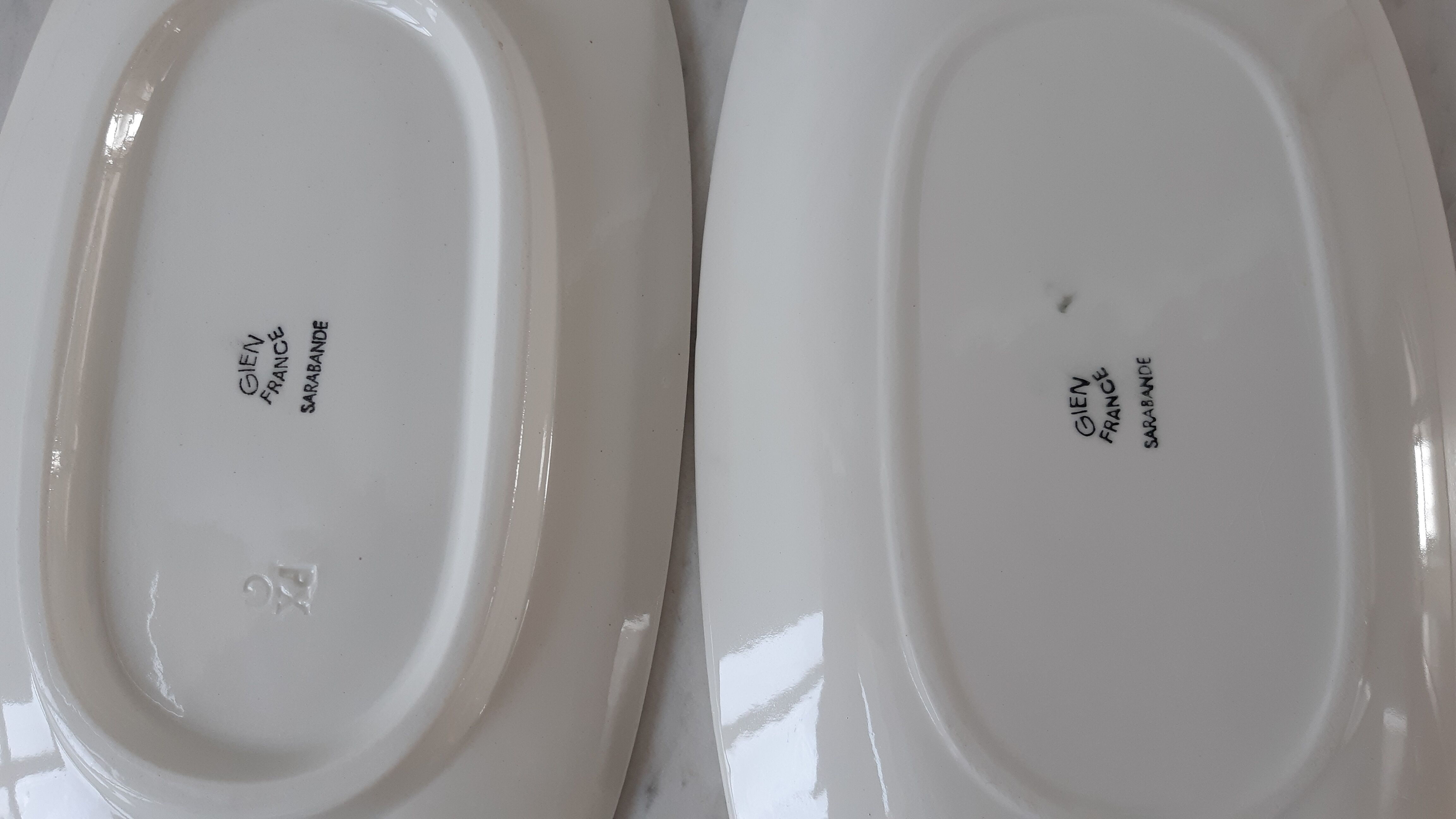 Duo of raviers Gien model Sarabande 50-60s