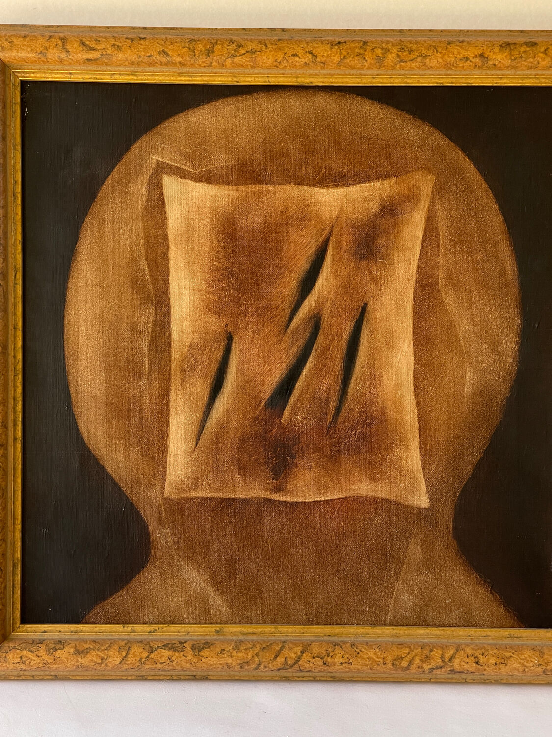 Oil on abstract canvas by Yves Rhaye