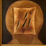 Oil on abstract canvas by Yves Rhaye