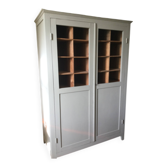 Antique Parisian wardrobe with interior compartments.